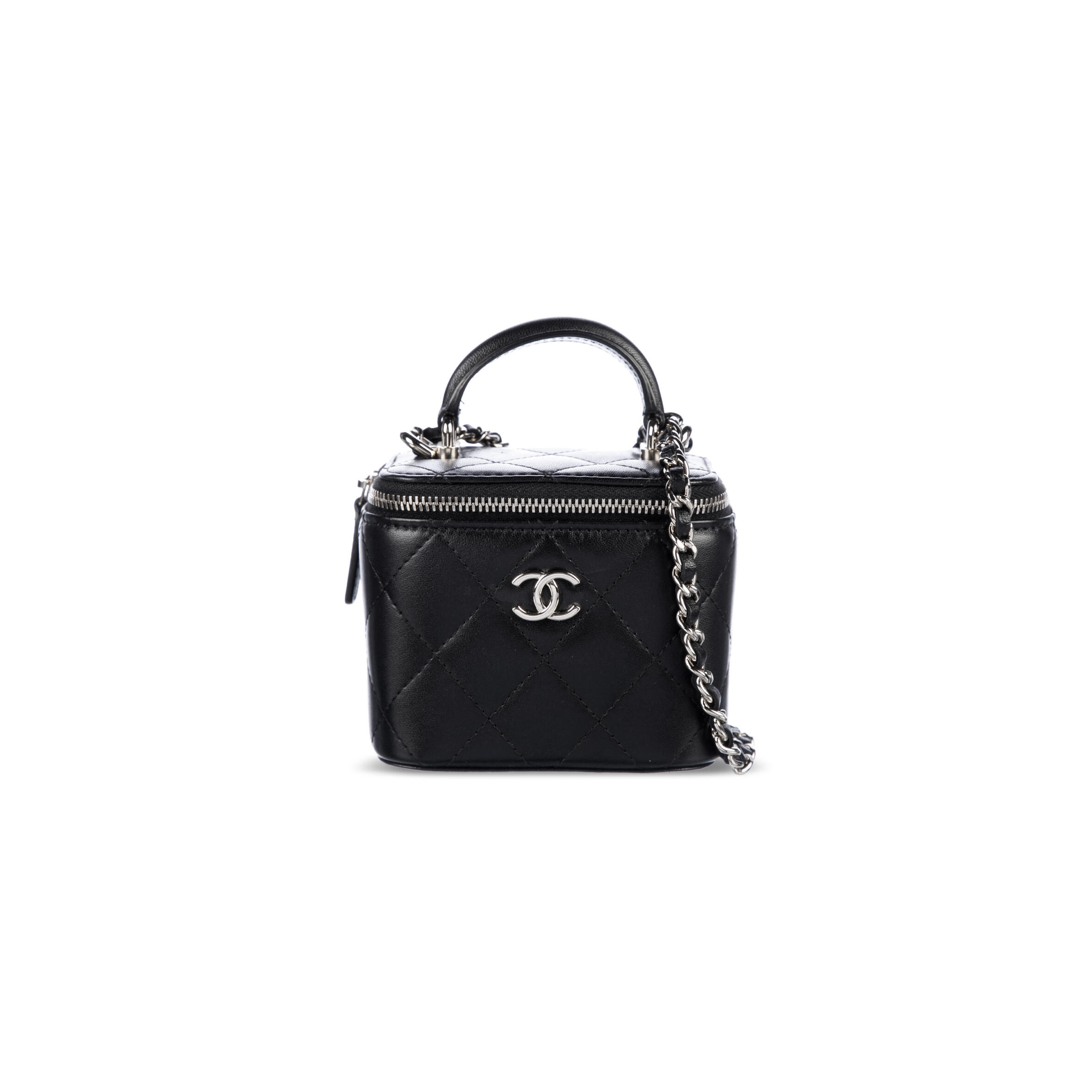 CHANEL MASTER MINI VANITY CASE LAMBSKIN QUILTED AP2198 (11*8.5*7cm)